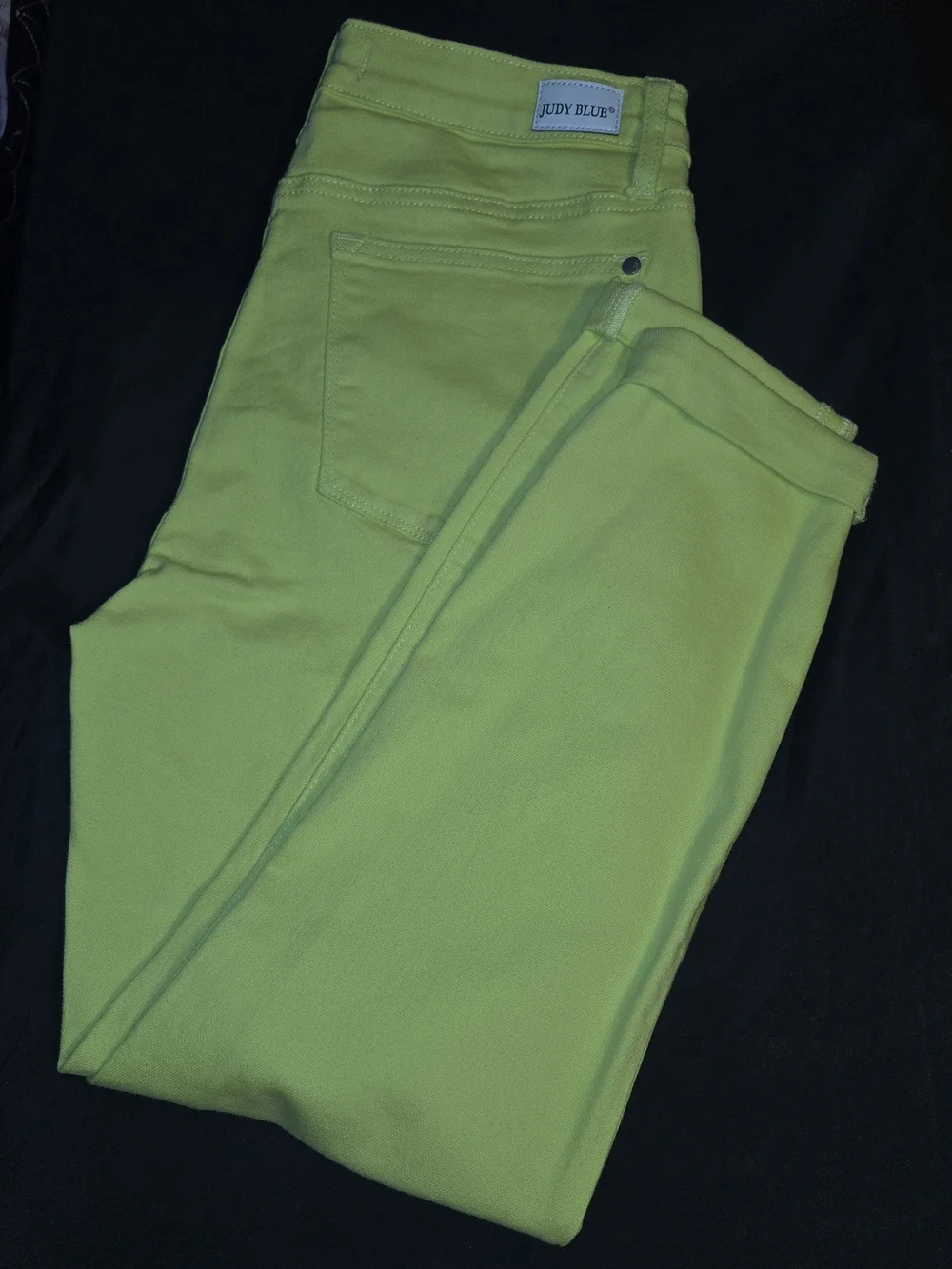 New Judy Blue Neon Green Slim Fit High-Rise Women’s Jeans Size 11 30